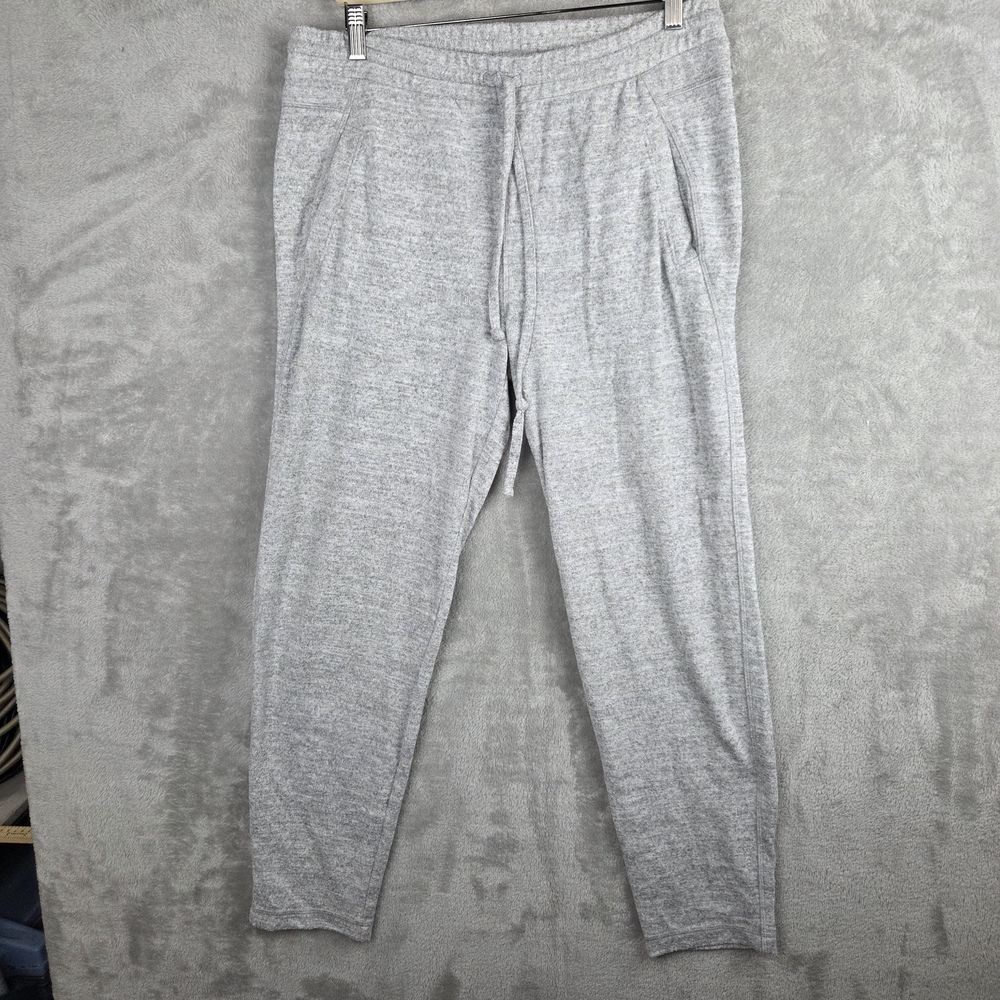 Talbots Gray Sweat Pants with Elastic Waistband and Tapered Fit